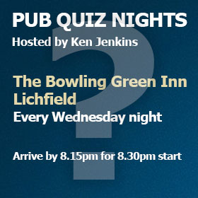 Quiz Night Dates Lichfield